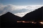 Taroko Gorge National Park Hohuanshan,Hehuan mountain car light trails