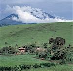 Rich,but friable,volcanic soil surrounds the dormant volcano of Mount Meru (14,980 feet). The grasslands are grazed by livestock belonging to the Wa-Arusha,a maa speaking people related to the Maasai,who also till the land. .