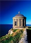 Mussenden Temple, Downhill Estate, Co Derry, Ireland; 18th century building on the cliffs over the Atlantic (National Trust property)