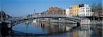 Dublin,Co Dublin,Ireland;View of the Ha'penny bridge