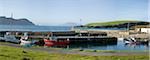 Purteen Harbour, Achill Island, Co Mayo, Ireland; Fishing boats in the harbour