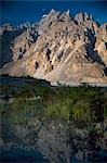 Cathedral spire mountains Passu in northern Pakistan