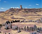 Stone circle & chullpas mark ceremonial Inca burial grounds