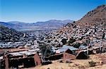 Peru,Puno. View over Puno towards Lake Titicaca.