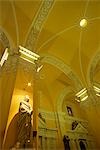 The high,vaulted ceiling of the Cathedral in Arequipa,which stretches the length of the Plaza de Armas.