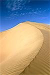 A giant sand curves upwards in the Peruvian coastal desert,near Ica in the south of Peru