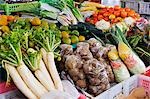 Philippines,Luzon Island,The Cordillera Mountains,Mountain Province. Bontoc food market - vegetable stand.