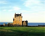Ackergill Tower looks out across the North Sea on the Caithness Coast.
