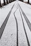 Tire Tracks on Snow