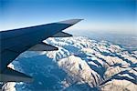 Flugzeug fliegen über die Rocky Mountains, Banff Nationalpark, Alberta, Kanada