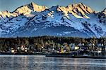 View of Haines from Portage Cove, Southeast Alaska, summer