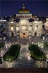 Mexico,Mexico City. Palacio de Bellas Artes (Palace of Fine Arts) is the premier opera house of Mexico City. The building is famous for both its extravagant Beaux Arts exterior in imported Italian white marble and its murals by Diego Rivera,Rufino Tamayo,David Alfaro Siqueiros,and Jose Clemente Orozco.