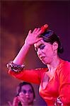 Maroc, Fes. Belen Maya effectue Flamenco sur la scène de la Bab Makina au cours de la Fes Festival Musiques sacrées du monde.