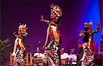 Morocco,Fes. The group Panti Pusaka Budaya from Indonesia perform the Dance of the Feminine Court on the stage of the Bab Makina in Fes during the Festival of World Sacred Music. Dancers: Ni Wayang Eka Rahmayuni,Ni Kadek Yuni Warnaningsih,Ni Putu Putri Setyari.