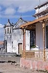 The catholic church Igreja de Nossa Senhora Rosaria on the main square of Ibo Island,part of the Quirimbas Archipelago,Mozambique