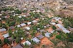 Aerial view of the suburbs of Pemba,northern Mozambique