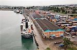 Kenya, Mombasa. Le container terminal à Kilindini Harbour, le Port de Mombasa.