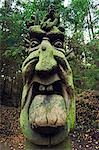Lithuania,Curonian Spit,Juordkrante. Fairytale Lithuanian wood carvings on Witches Hill (Raganu Kalnas).