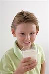 Boy Drinking Milk