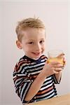 Boy Drinking Orange Juice