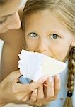 Girl eating cake