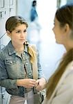 Two teen girls standing in school gym - Stock Photo - Masterfile - Premium  Royalty-Free, Code: 695-03373898