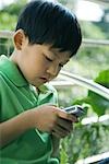 Boy using cell phone