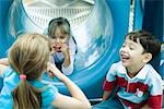 Children on playground equipment