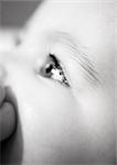 Baby's eye, Nahaufnahme, b&w