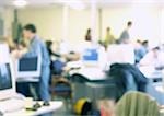 Business people in office, blurred