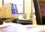 Computer monitor on desk