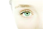Teenage girl's eye, extreme close-up