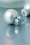 Small white Christmas tree ornaments