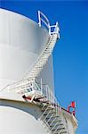 Stairs on oil storage tank