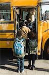 Children boarding school bus