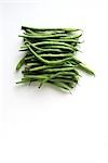 Pile of green beans, high angle view