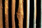 Metal bars with rust, close-up