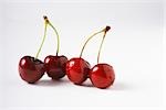 Cherries with water droplets, close-up