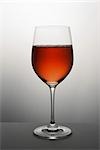 Verre de rose vin, gros plan