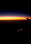 Sunset view of sky from plane