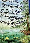 Decorative painting on tile wall with French typography