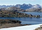 Greenland, houses near coast