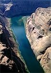 Colorado, Colorado River running through Grand Canyon, aerial view