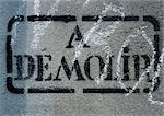 French sign saying "to be demolished"