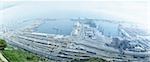 Spain, Barcelona, port, aerial view