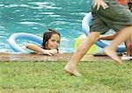 Children at swimming pool