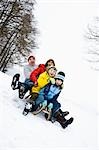 Famille luge