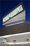 Exterior of MAXXI at Dusk, Rome, Italy