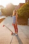 Woman Skateboarding, Portland, Oregon, USA