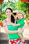 tattoed mom with baby